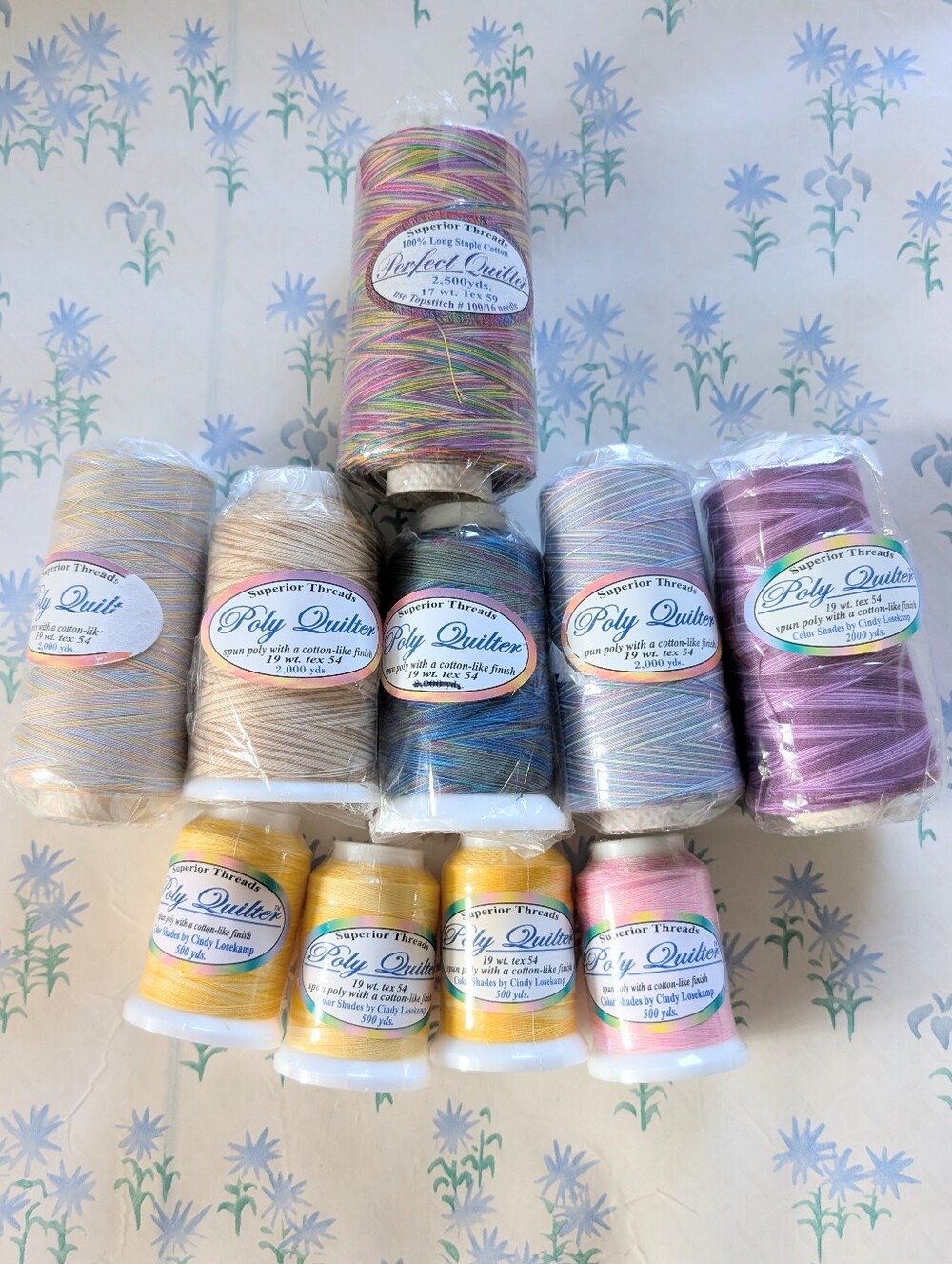 Group of 10 Superior Threads Poly Quilter Cotton Thread NEW Sewing Embroidery